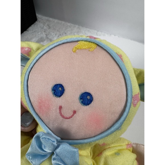 Vintage Fisher Price Slumber Babies Plush Baby Doll Yellow Lamb Lovey 1989 - Picture 13 of 16